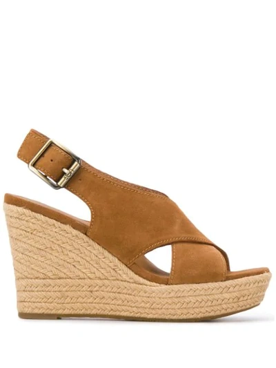 Ugg Harlow Wedge Sandals In Brown | ModeSens