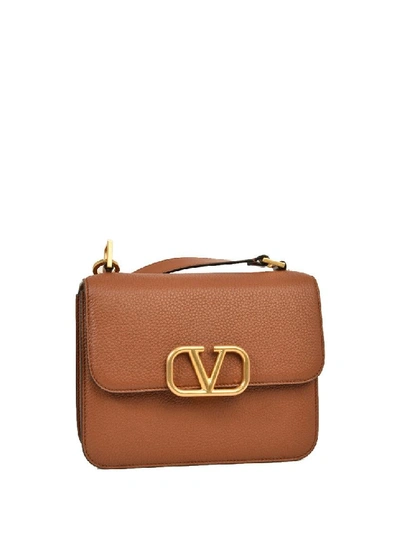 Valentino Garavani Vsling Bag In Calf In Brown