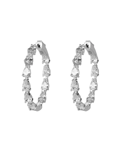 Nickho Rey Gil Crystal Stone Hoop Earrings In Clear