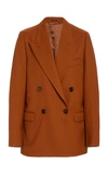 Acne Studios Double-breasted Suit Jacket Cognac Brown
