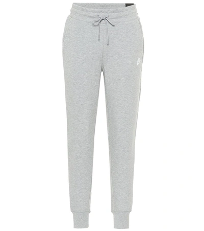 Nike Tech Fleece Cotton-blend Trackpants In Grey