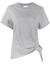 3.1 Phillip Lim / フィリップ リム Short-sleeve T-shirt W/ Gathered Ring Detail In Grey Melange