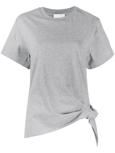 3.1 Phillip Lim / フィリップ リム Short-sleeve T-shirt W/ Gathered Ring Detail In Grey Melange
