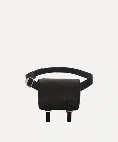 Loewe Leather Military Bumbag In Black
