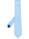 Ferragamo Elephant Silk Classic Tie In Blue