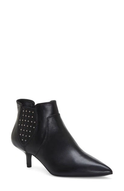 Rebecca Minkoff Diena Stud Pointed Toe Bootie In Black Leather