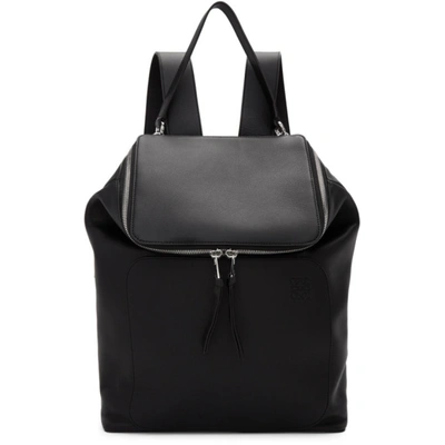 Loewe Goya Leather Backpack In Black