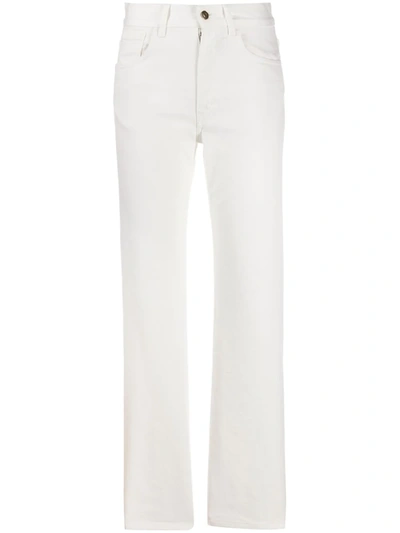 Alanui High-rise Straight-leg Jeans In White