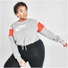 Nike Sportswear Heritage Women's Fleece Crew (plus Size) In Grey