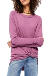 Free People We The Free Arden Extra Long Cotton Top In Plum