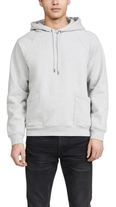 Frame Abstract Sunset Pullover Hoodie In Gris