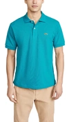 Lacoste Short Sleeve Polo In Turquoise