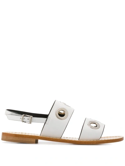 P.a.r.o.s.h Hole Detail Sandals In White