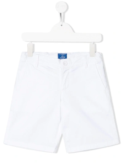 Fay Kids' White Stretch Cotton Shorts