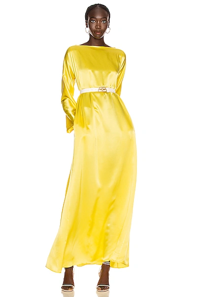 Bernadette Katy Long Dress In Primrose Yellow