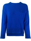 Pringle Of Scotland Dropped-shoulder Sweater In Blue