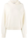 Pringle Of Scotland Relaxed Hooded Sweater In White