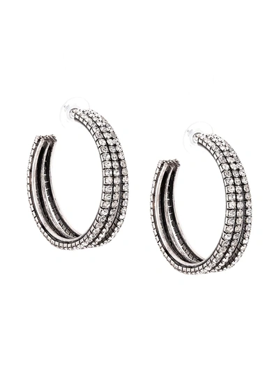 Dannijo Lani Hoop Earrings In Silver