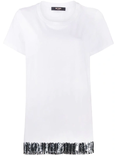 Twinset Sequin Detail T-shirt In White