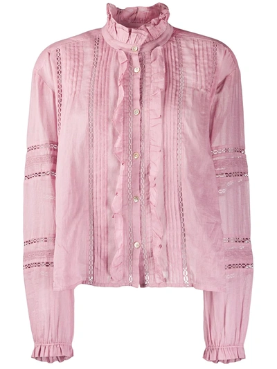 Isabel Marant Étoile Ruffled Trim Shirt In Pink