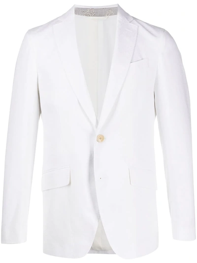 Etro Paisley Jacquard Single-breasted Blazer In White