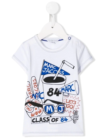 Little Marc Jacobs Babies' Graphic Print T-shirt In White