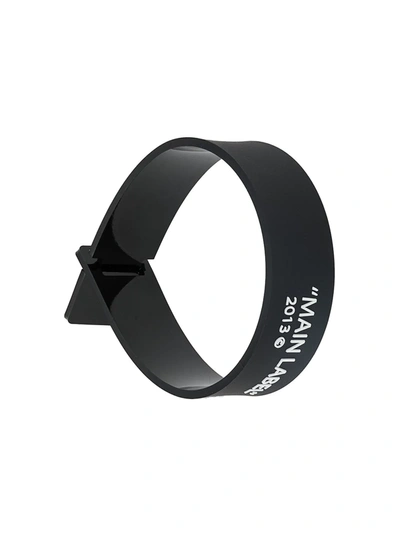 Off-white "main Label" Wristband In Black