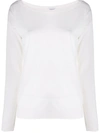 P.a.r.o.s.h Knitted Boat-neck Jumper In White
