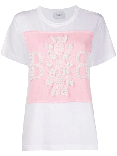 Barrie Logo Cashmere Patch T-shirt In White