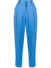 N°21 Pleated Tailored Trousers In Light Blue
