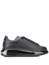 Alexander Mcqueen Woman Black Oversize Sneakers With Transparent Sole