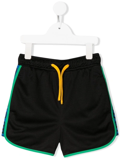 Stella Mccartney Kids' Sport Airtex Track Shorts In Black