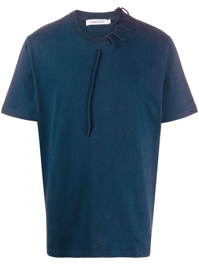 Craig Green Rope Lace-up Detail T-shirt In Blue