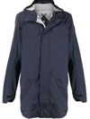 Canada Goose Hooded Raincoat In Blue