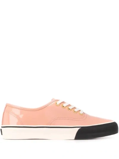 Fumito Ganryu Varnished Effect Trainers In Pink