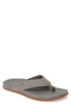 Olukai Pikoi Flip Flop In Charcoal Leather