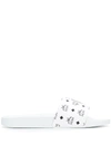 Mcm Visetos-print Pool Slides In White | White