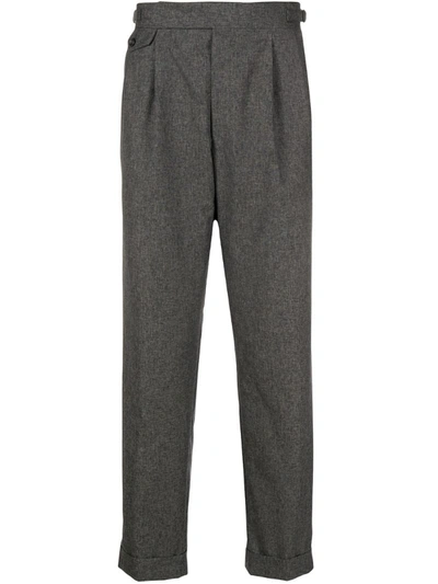Barba Cropped Tailored Trousers In Grey