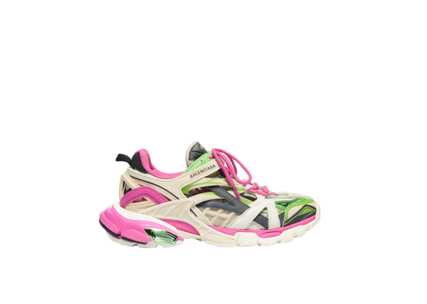 balenciaga track pink green