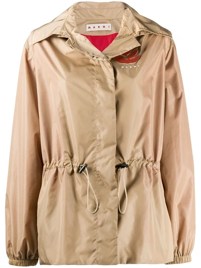 Marni Lightweight Hooded Jacket In Neutrals