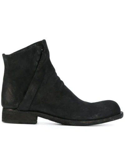 Officine Creative Hubble Zipped Ankle Boots In Black