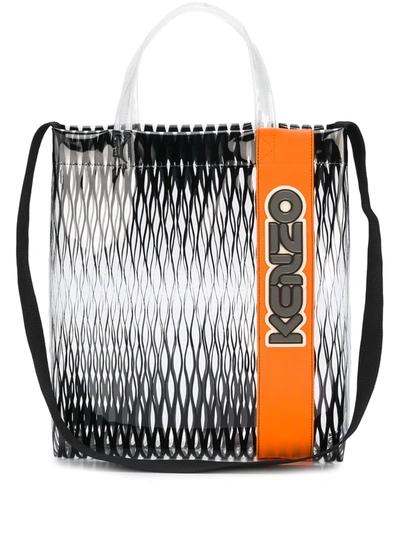 Kenzo Mesh Print Clear Tote Bag In White | ModeSens