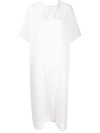 Agnona Layered Midi Dress In White