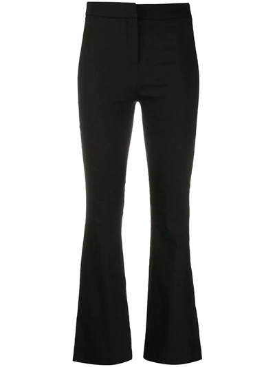 Alysi Flared Slim-fit Trousers In Black