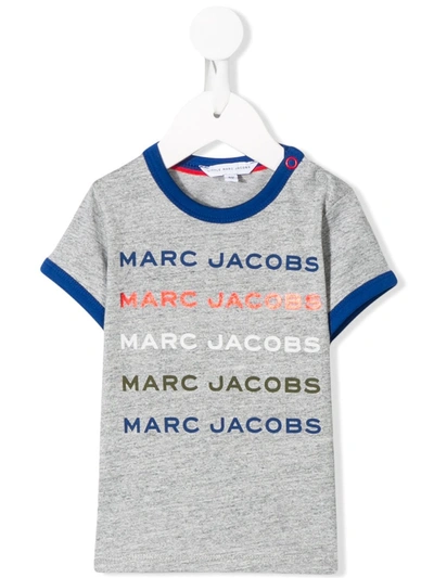 Little Marc Jacobs Babies' Logo-print T-shirt In Grey