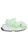 Mm6 Maison Margiela Sandals In Acid Green