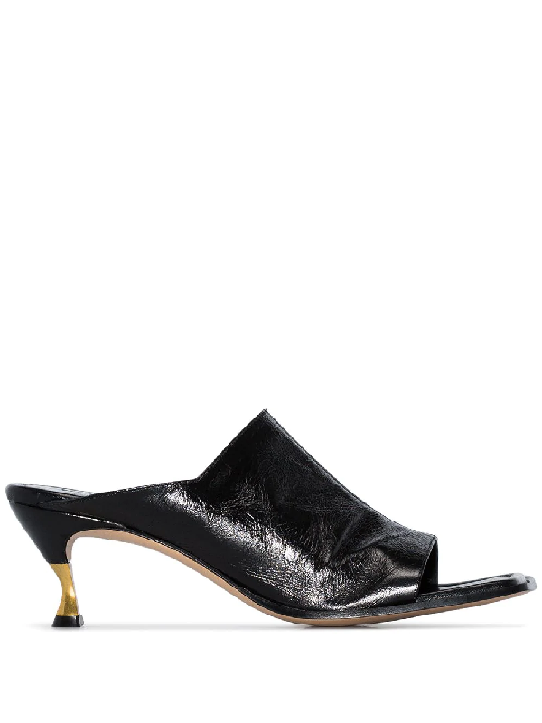 bottega veneta square toe mules