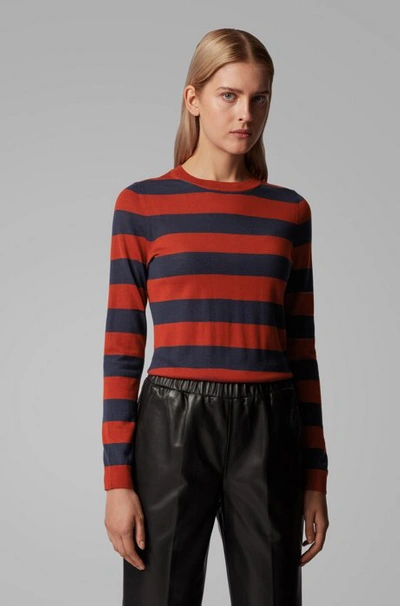 Hugo Boss Fecilia Striped Sweater In Patterned