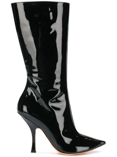 Y/project Black Patent Leather Chester Boots Nd Y Project Donna 40