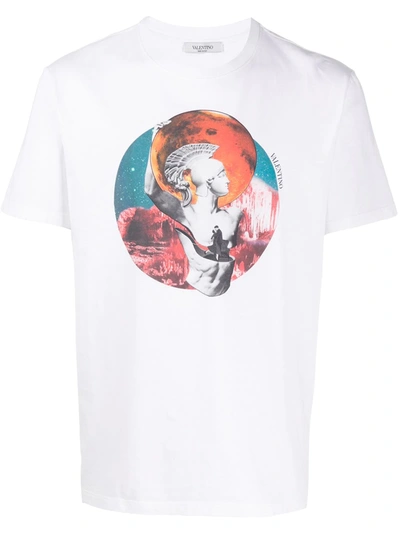 Valentino Multicolored Soul Planets T-shirt In White